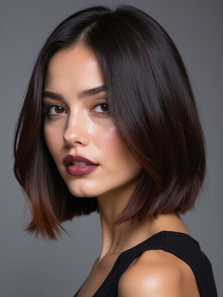 angled jaw framing bob silhouette