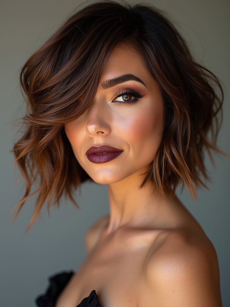 asymmetrical bob with lift