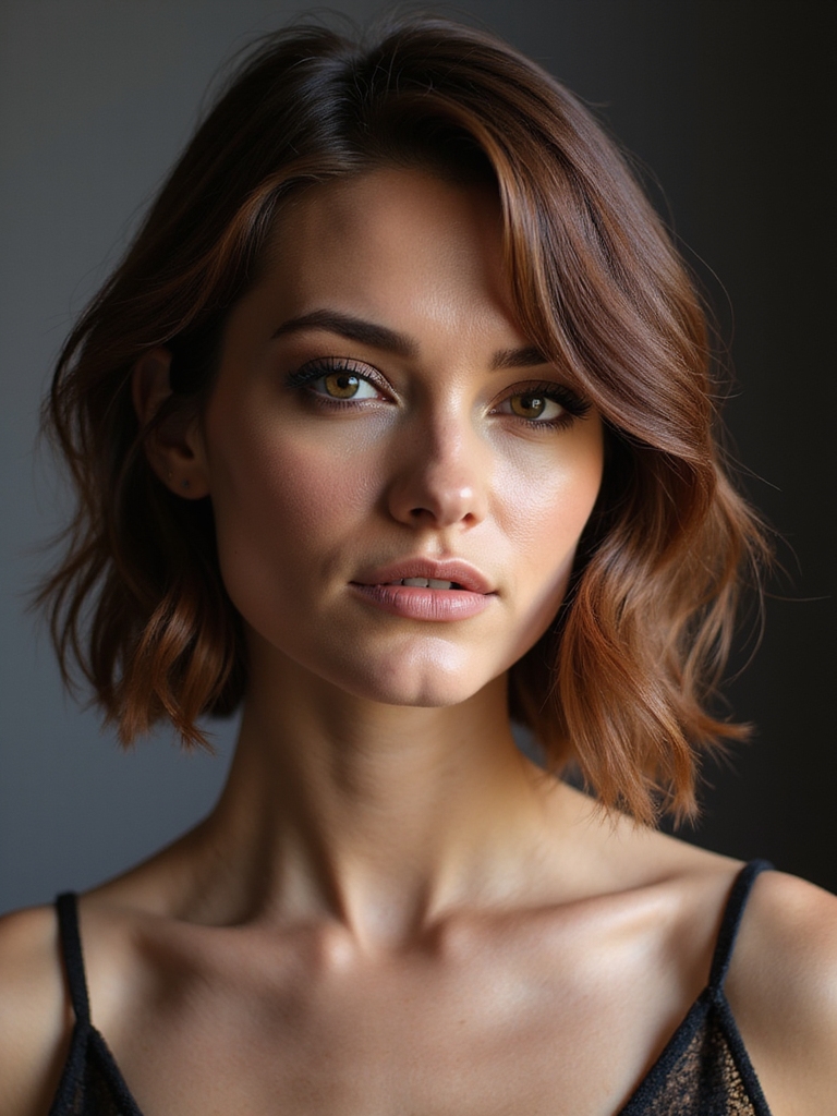 asymmetrical layered french bob