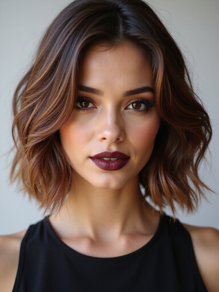 blunt bob with texture