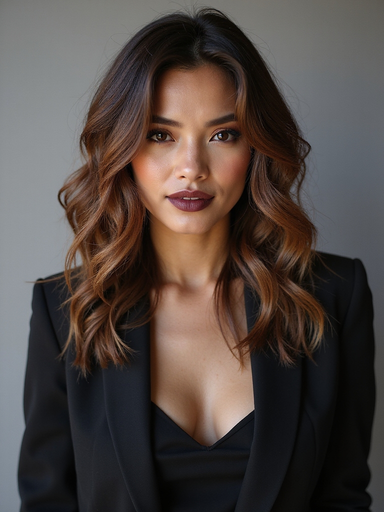 blunt fringe feathered razored back