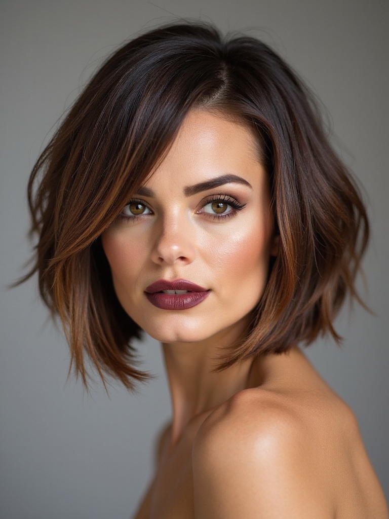 blunt inverted bob silhouette