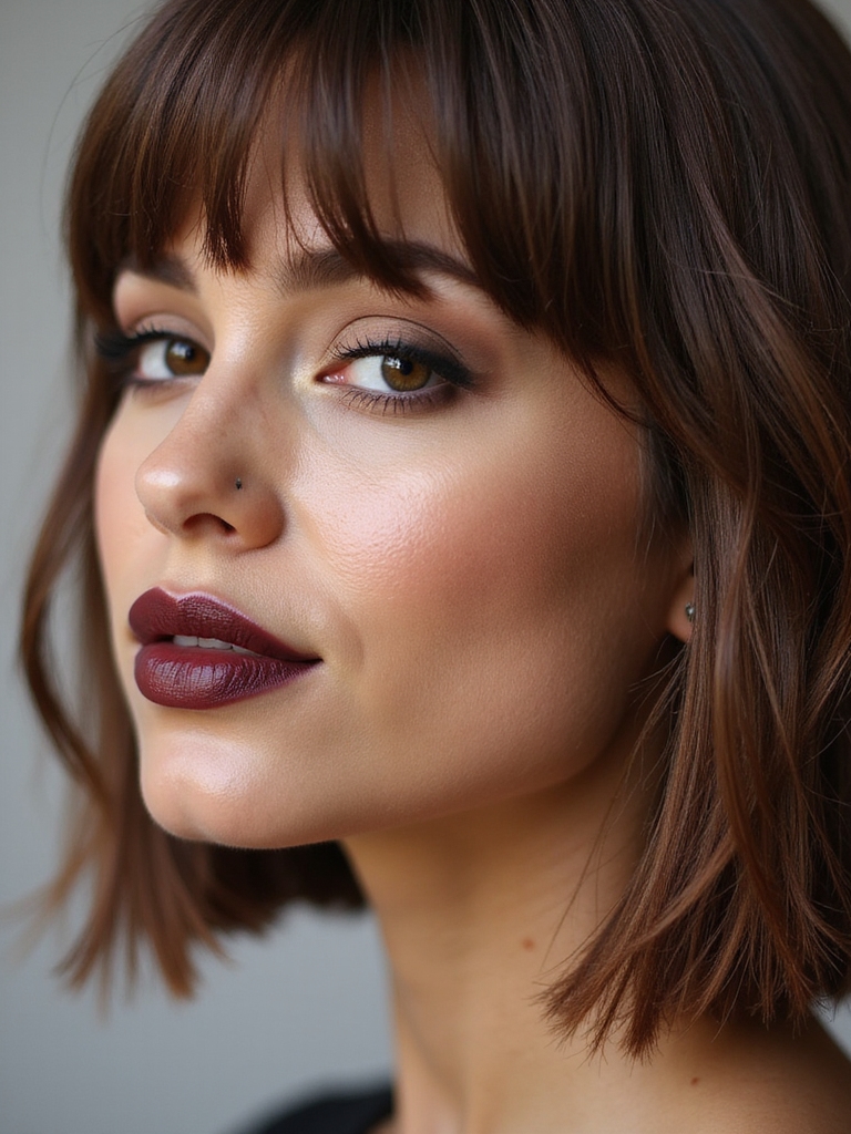 blunt medium bob with texture