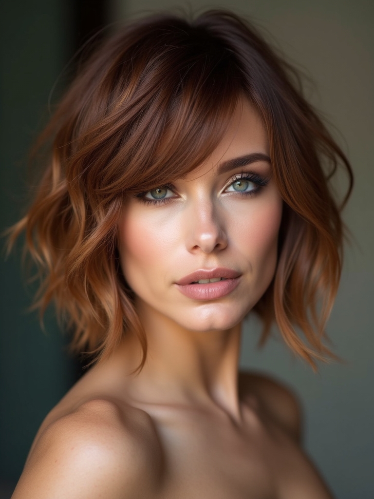 blunt shag pixie silhouette