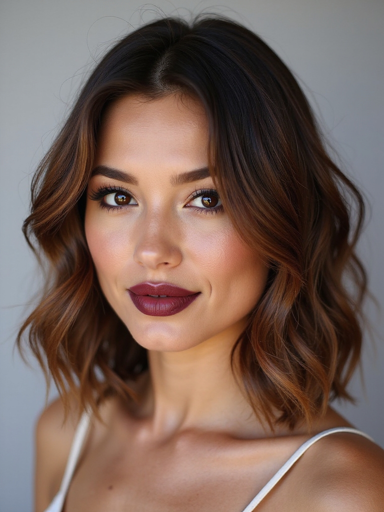 blunt wavy textured bob