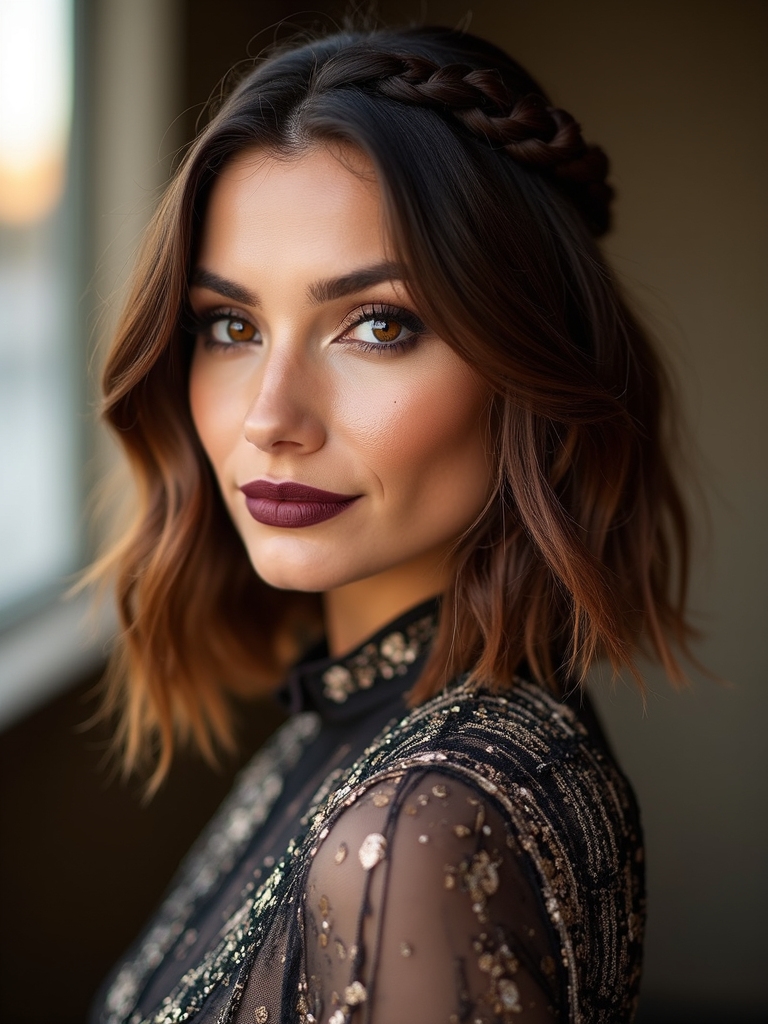 boho bob braided texture