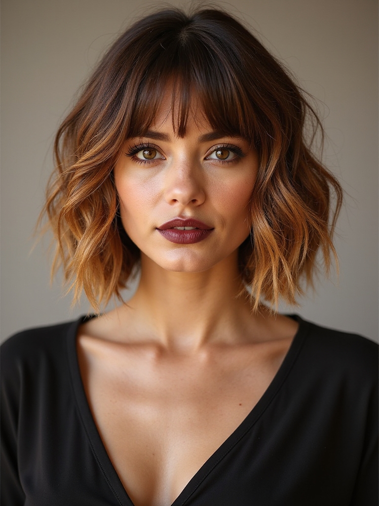 boho bob by face shape