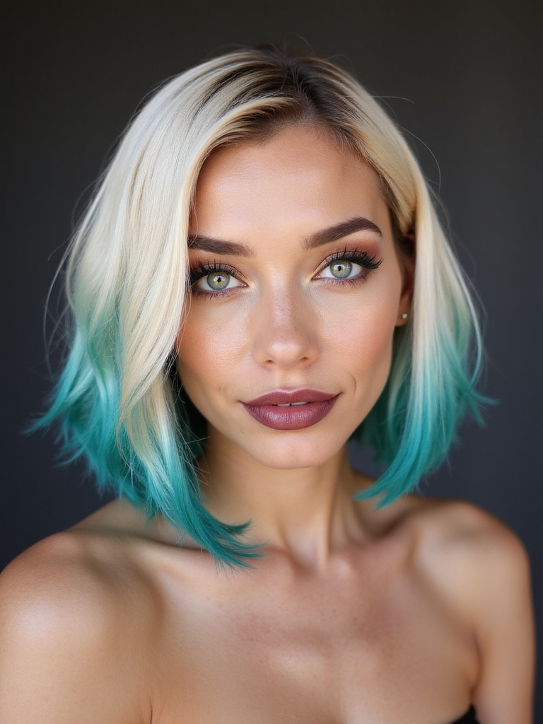 bold balayage micro bob