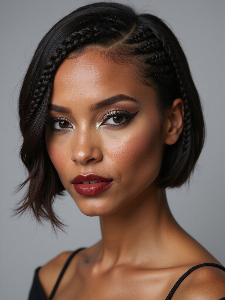 bold beautiful braided bob