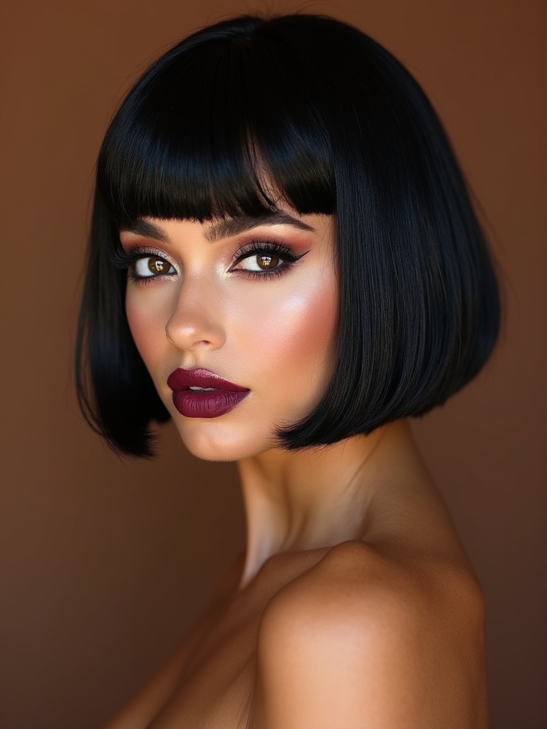 bold cropped textured bob