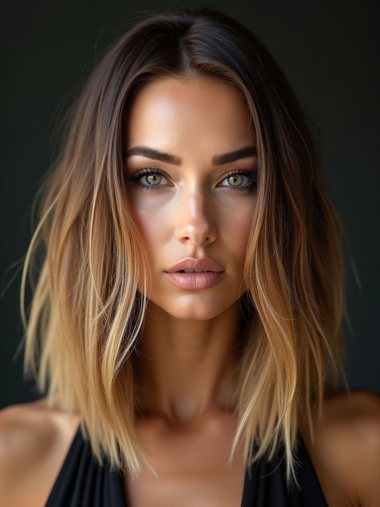 bold face framing blonde streaks