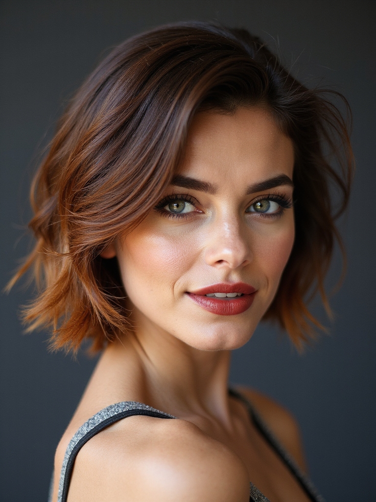bold low maintenance angled bob