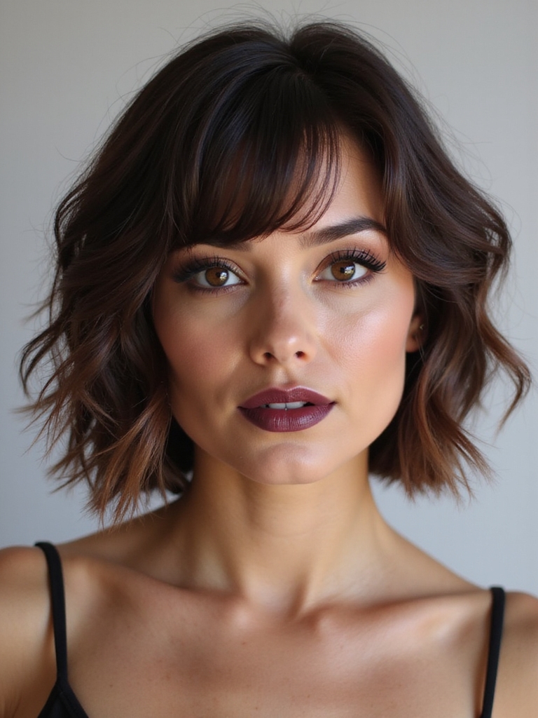 bold low maintenance textured bob