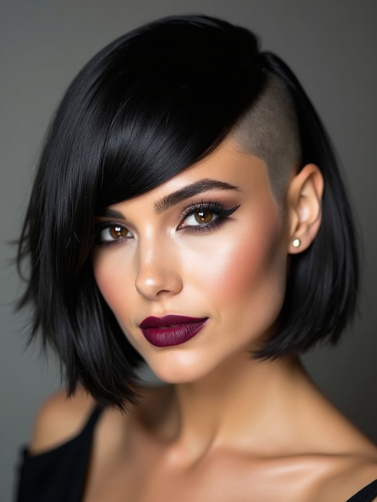 bold trendy undercut bobs