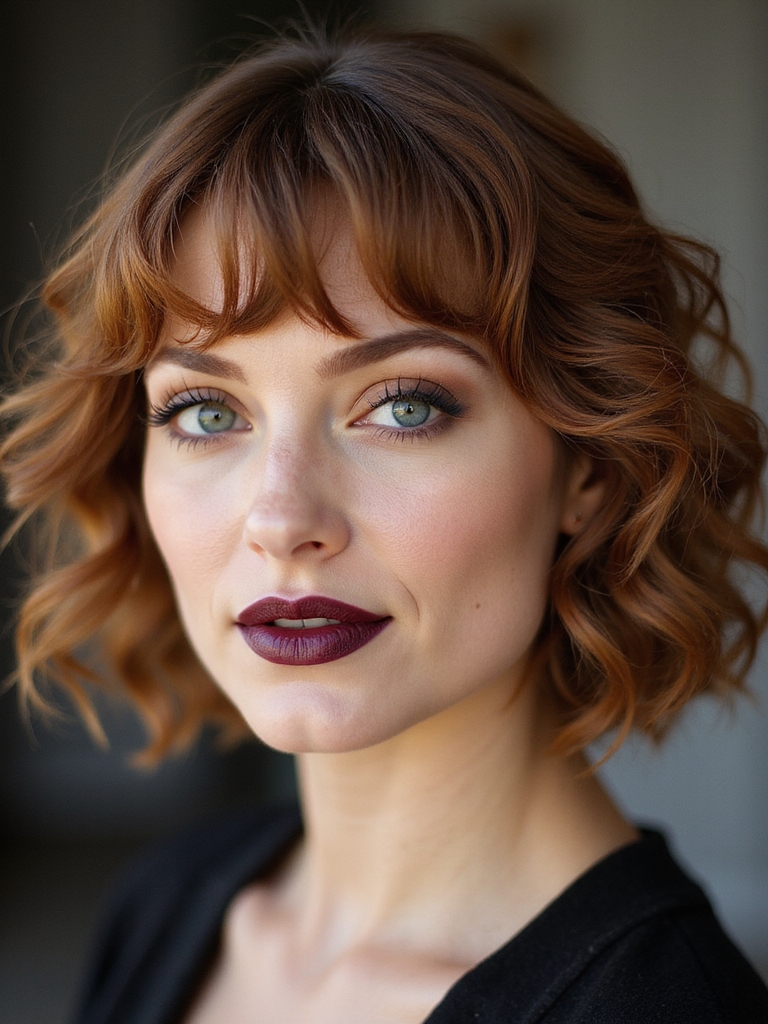 bouncy sculpted curly bob