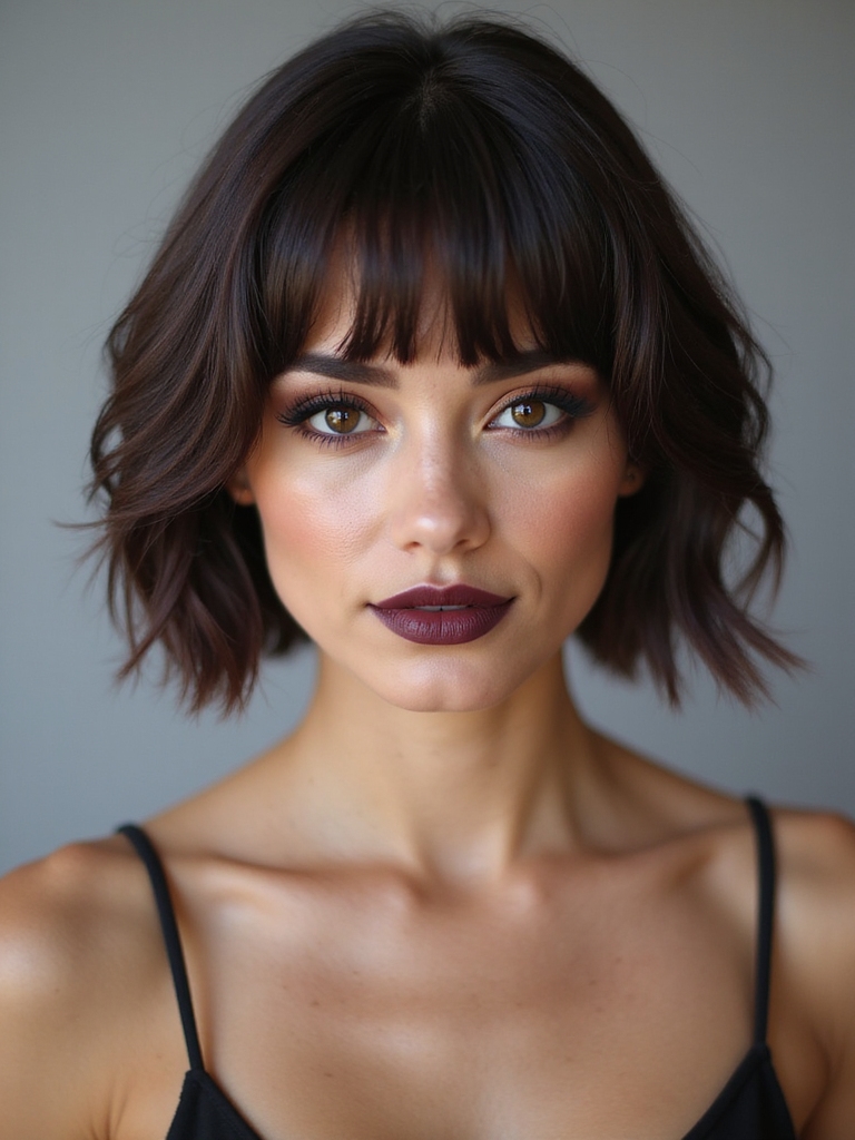 cheeky micro bang french bob