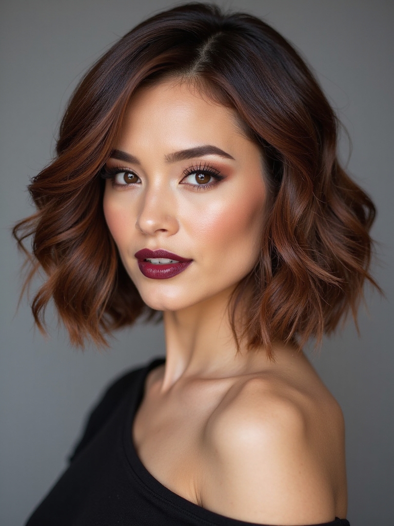 chin length bob for thick hair