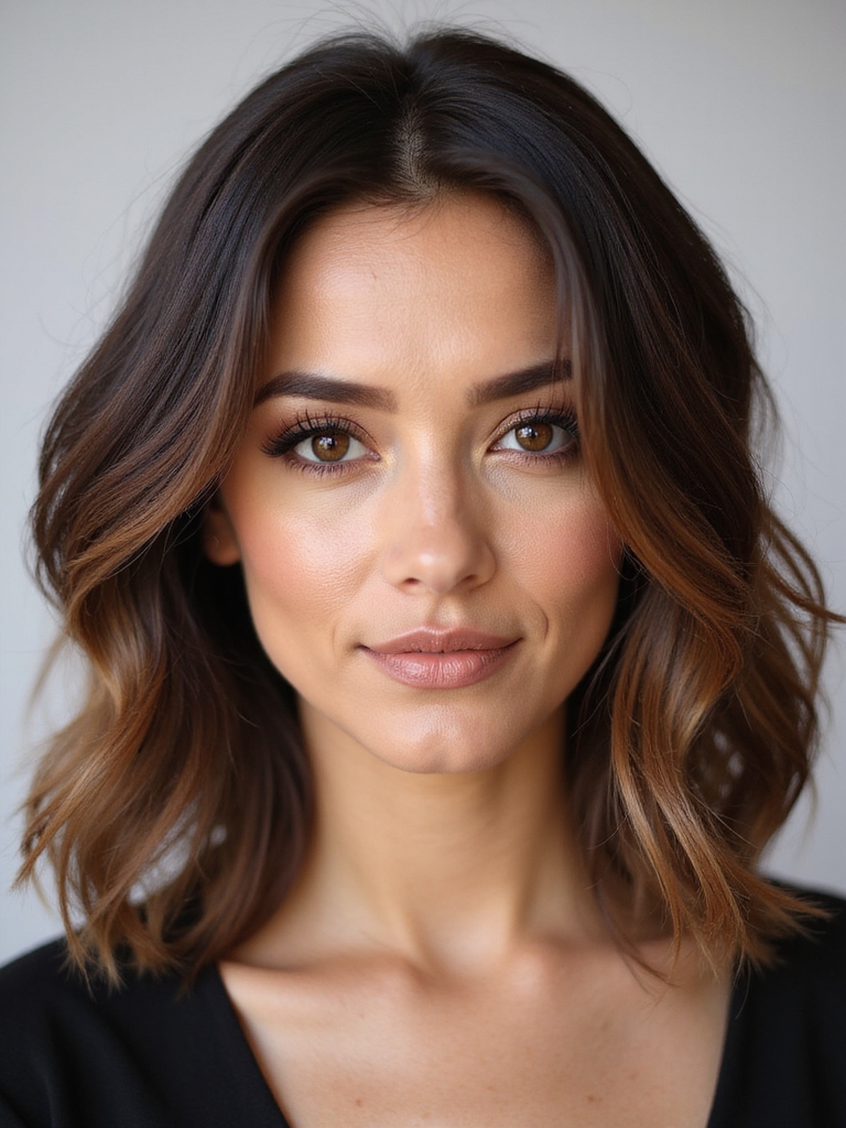 chocolate brown lob layers