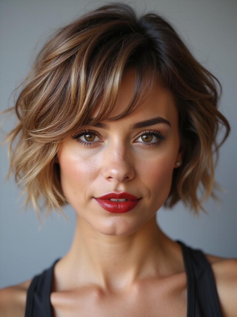 choppy bob effortless textured volume