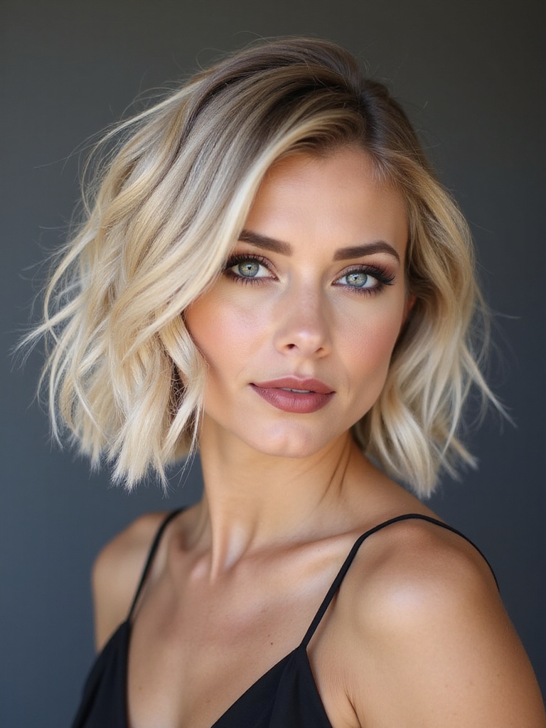 choppy bob for fine hair