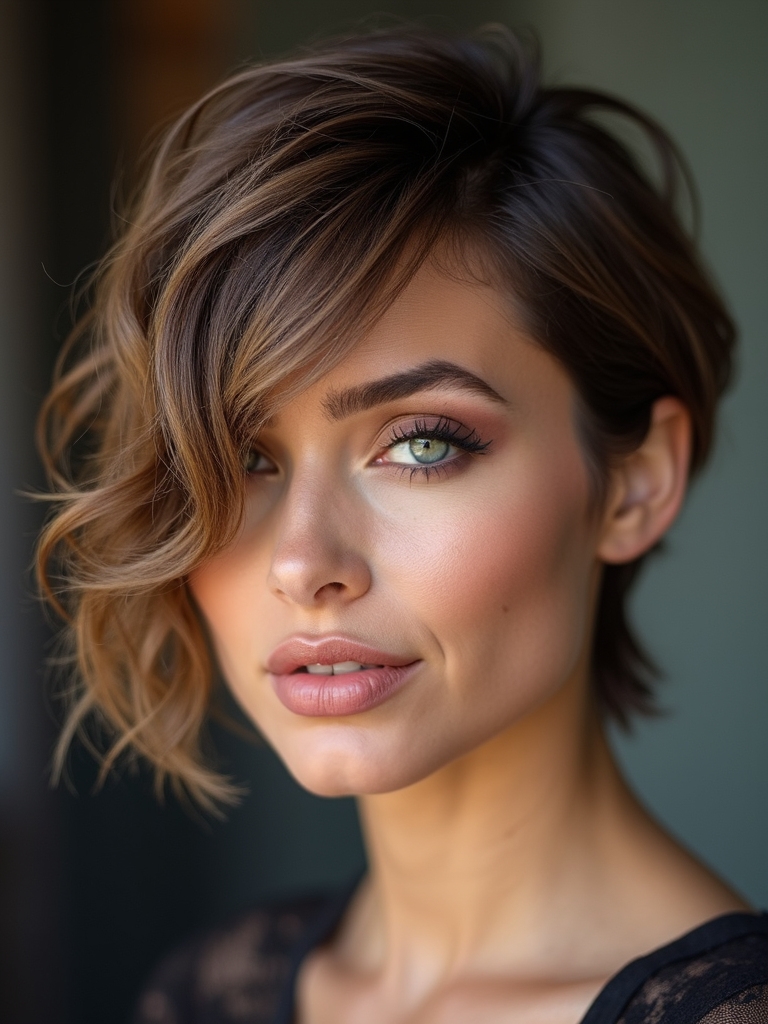 choppy textured low fuss pixie