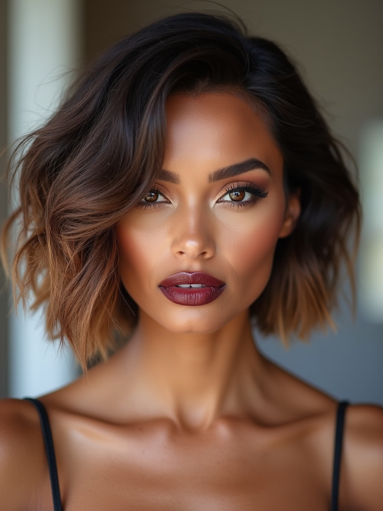 choppy textured modern bob