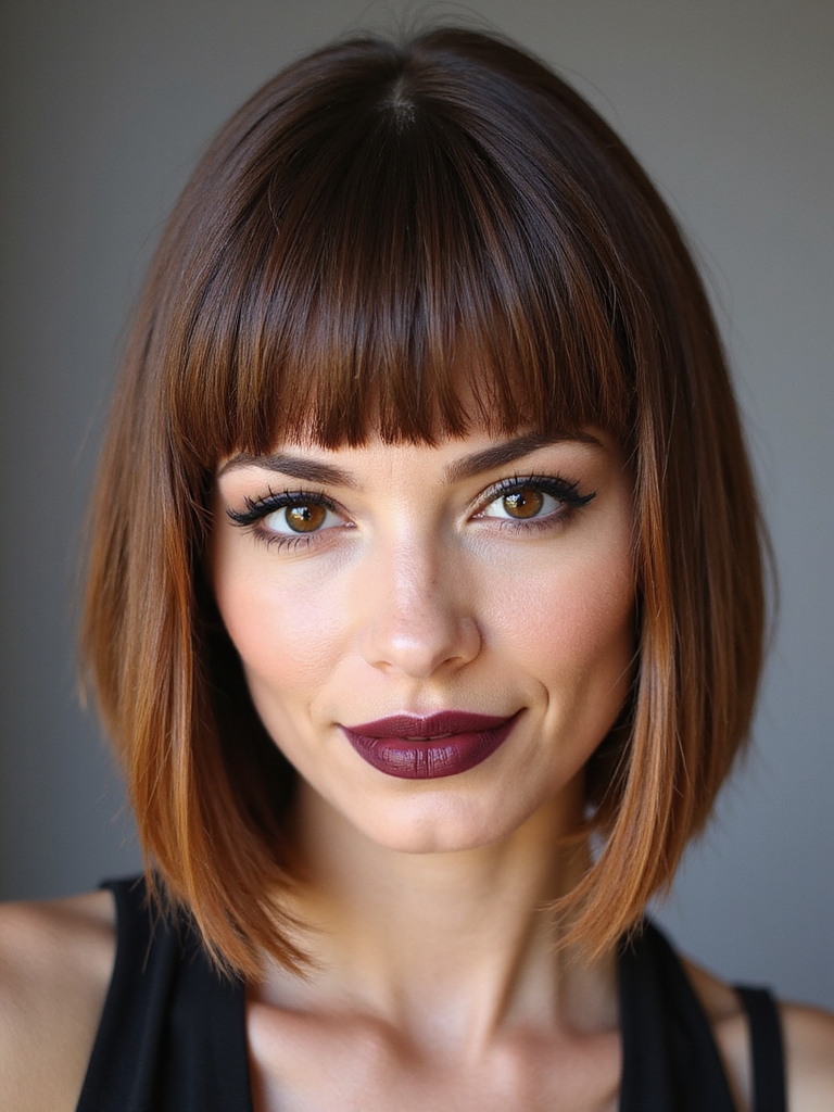 chunky blunt edged shag style