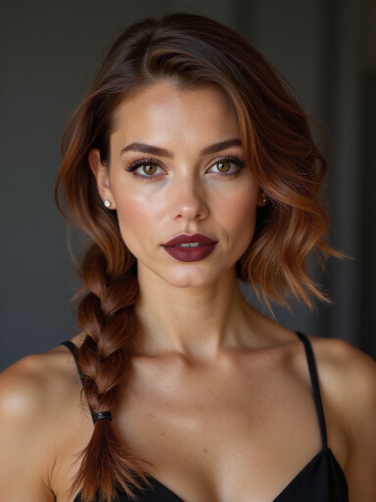 chunky rope braid tucked