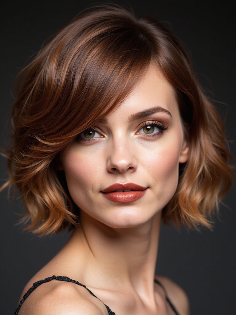 clean angled stacked bob