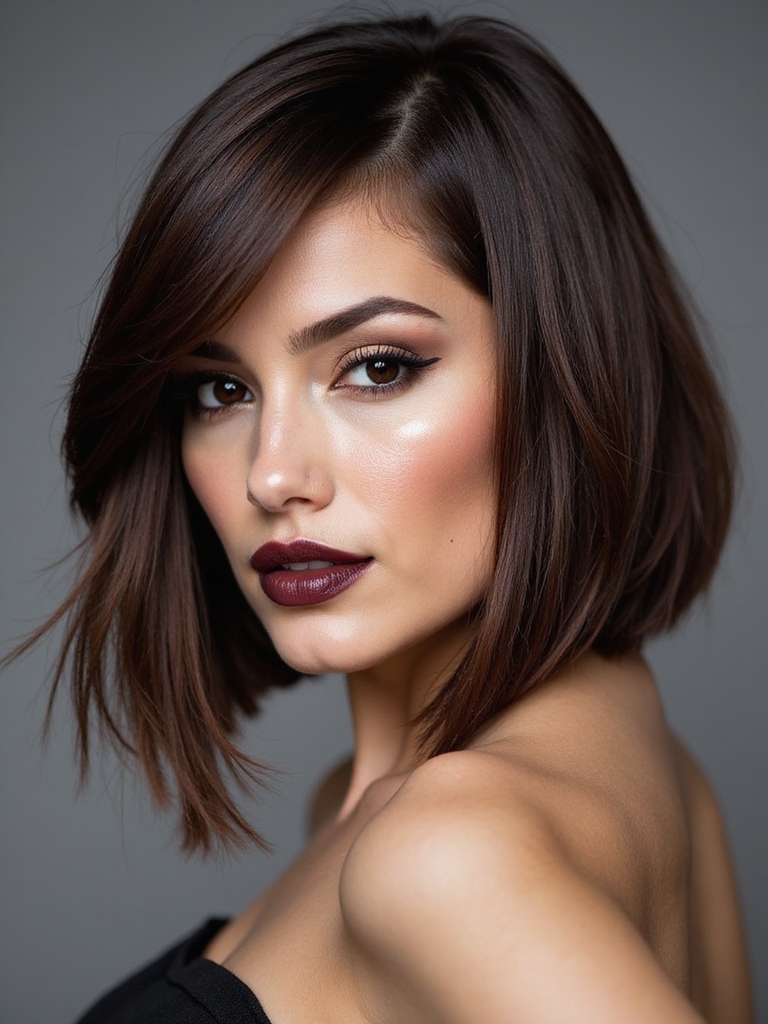 clean nape textured bob