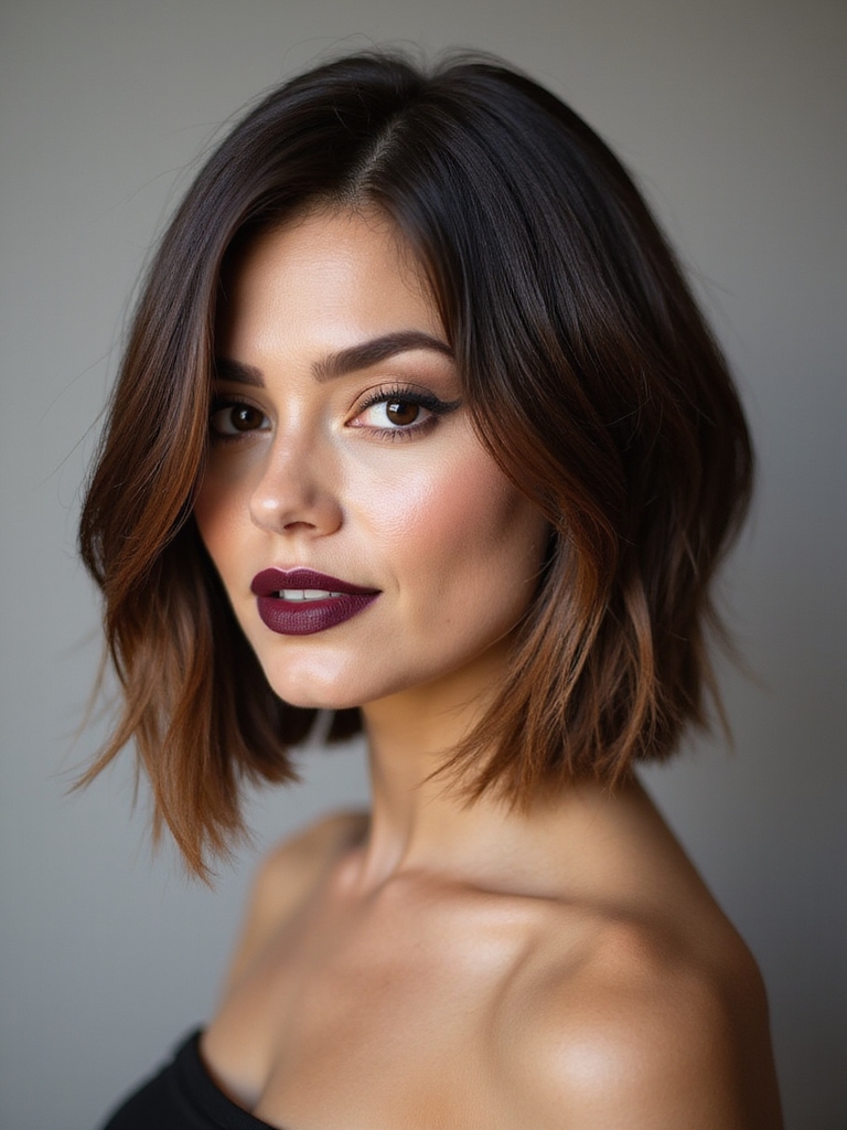 color to sculpt angled bob