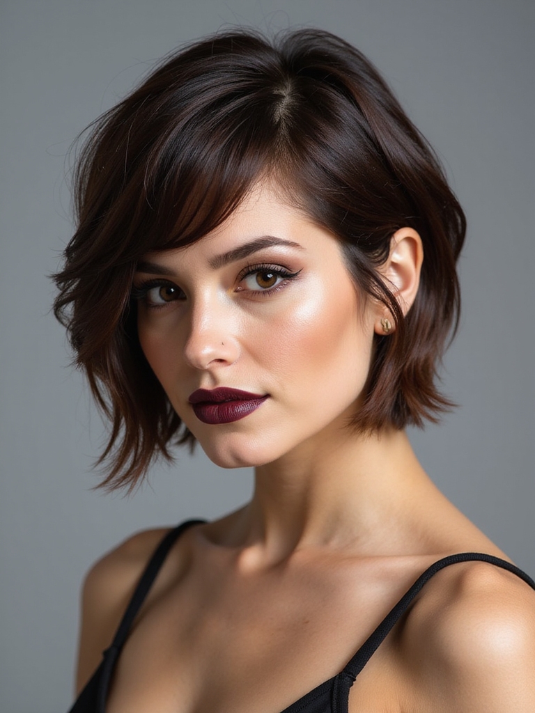 cropped pixie bob with layers