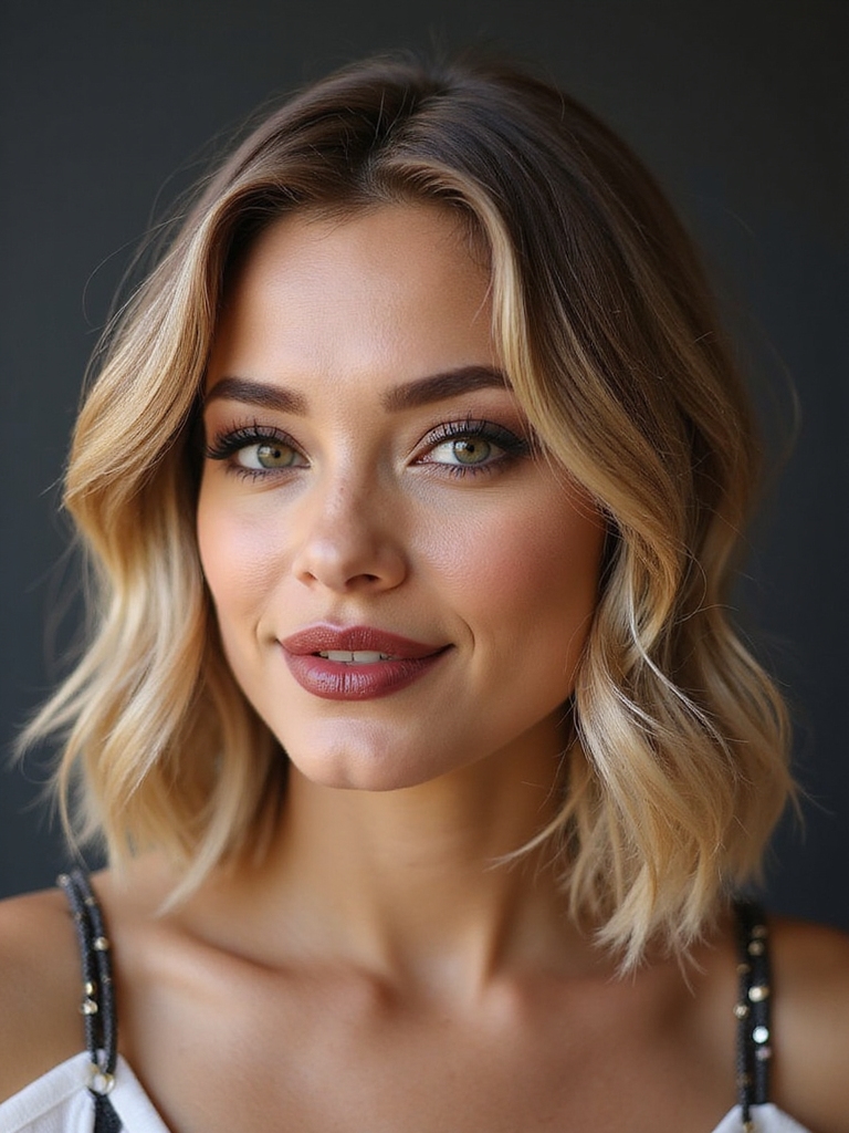 cropped textured sun kissed bob