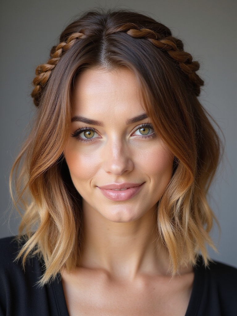 crown french braid transitioning