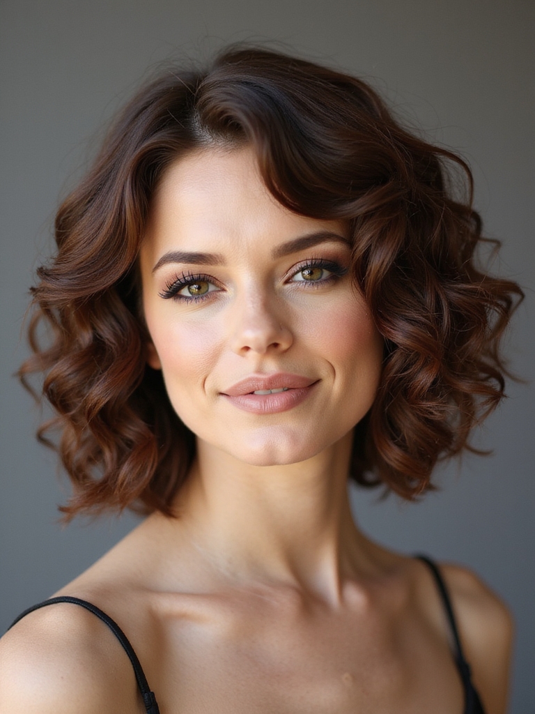 curly french bob contouring
