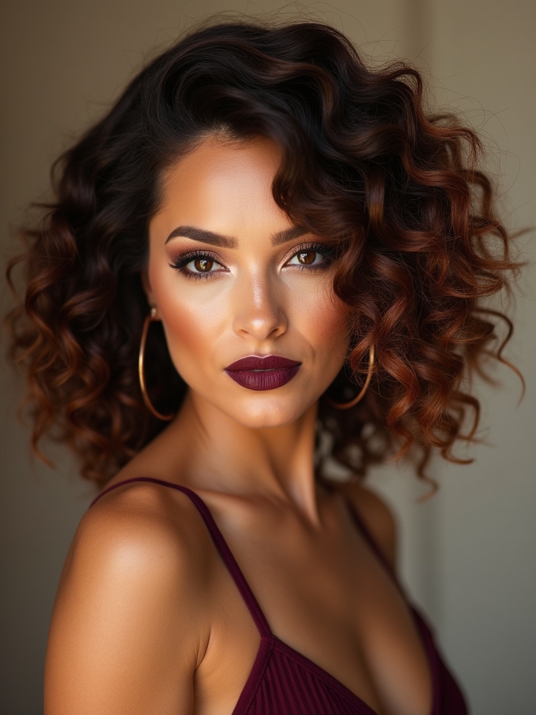 curly stacked bob flattering faces