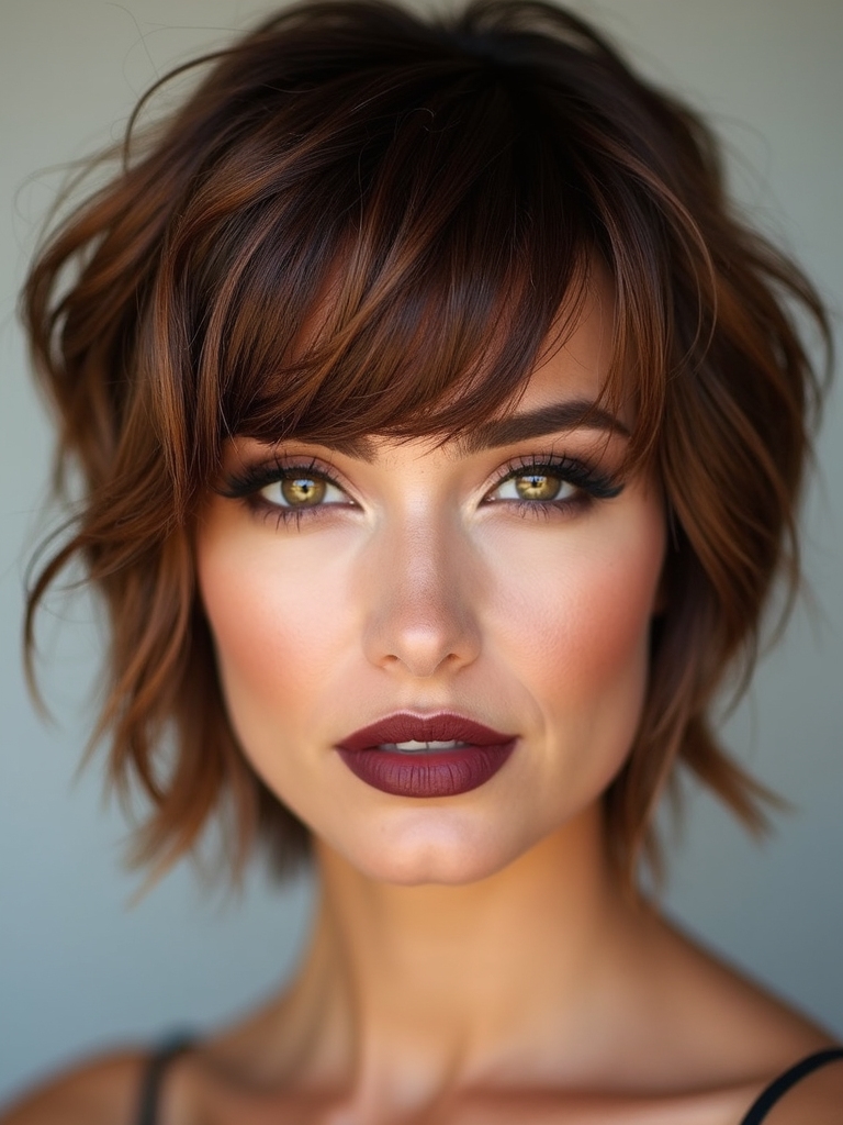 curtain bangs soften pixie