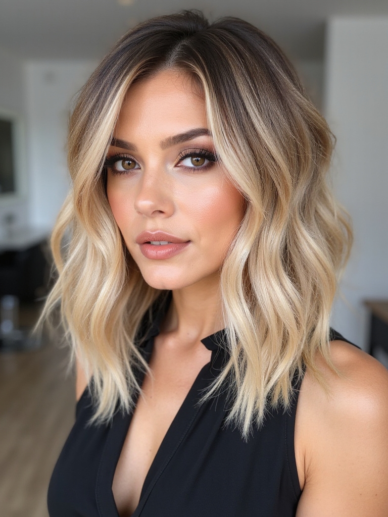 customized sun kissed blonde placement