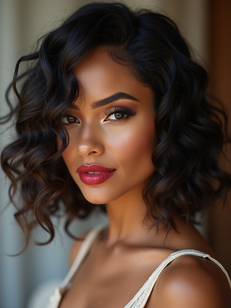 defined voluminous obedient curls