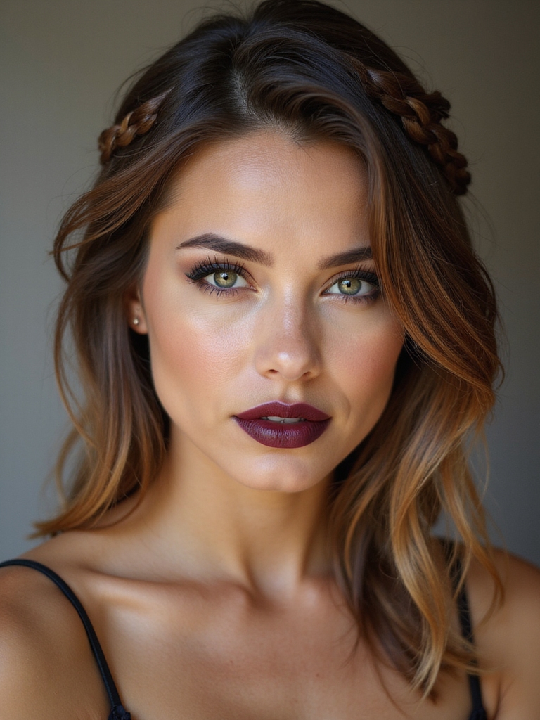 delicate waterfall braid bob