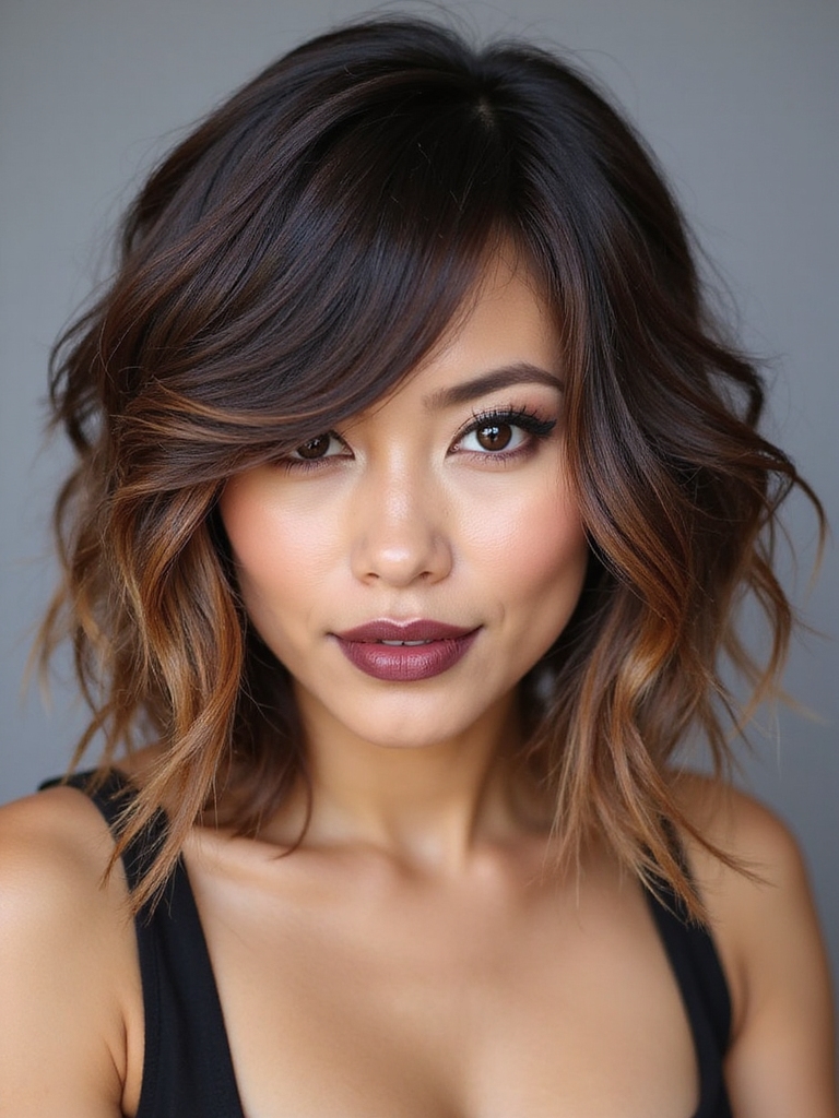 edgy yet practical medium bob