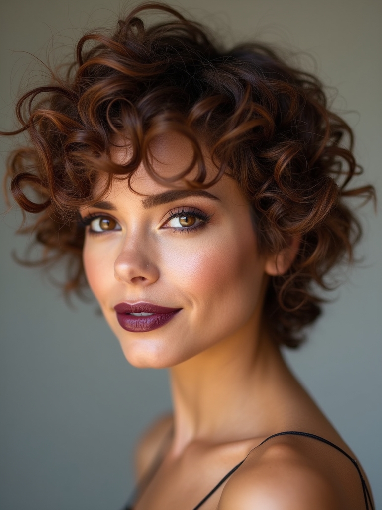 effortless bouncy curly pixie