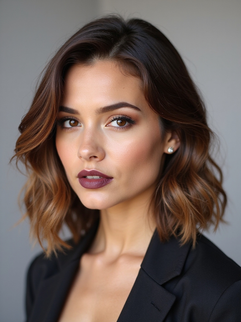 effortless lob with wispy ends