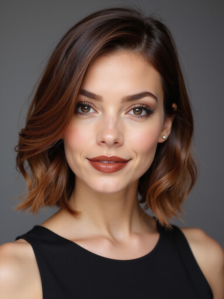 effortless shoulder length angled bob