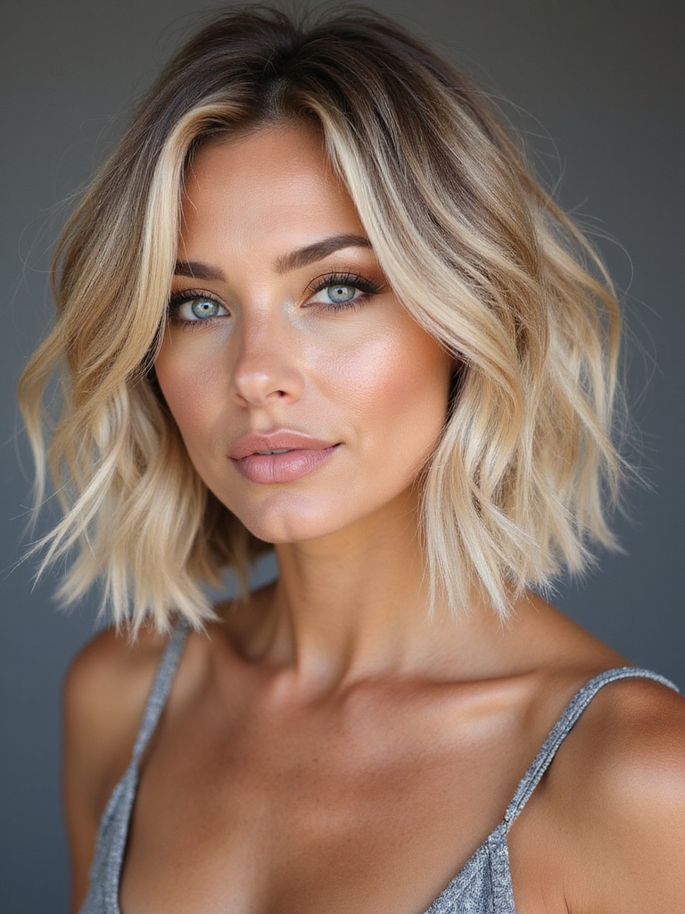 effortless textured beachy bob