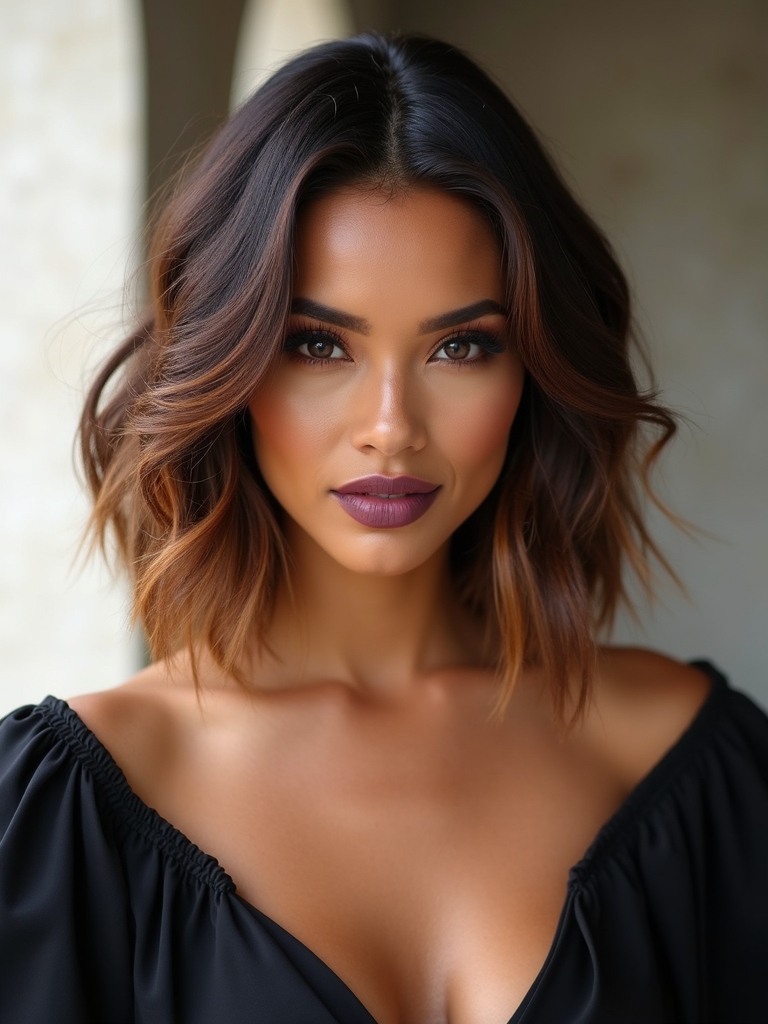 effortless textured layered bob