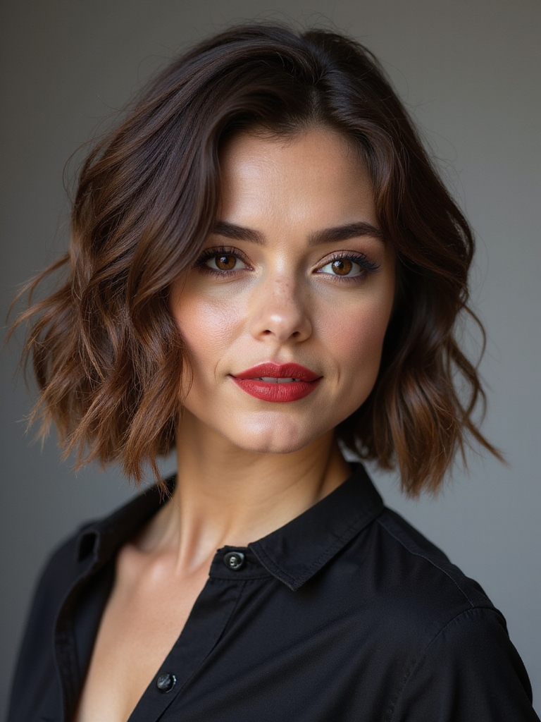 effortless tousled medium bob