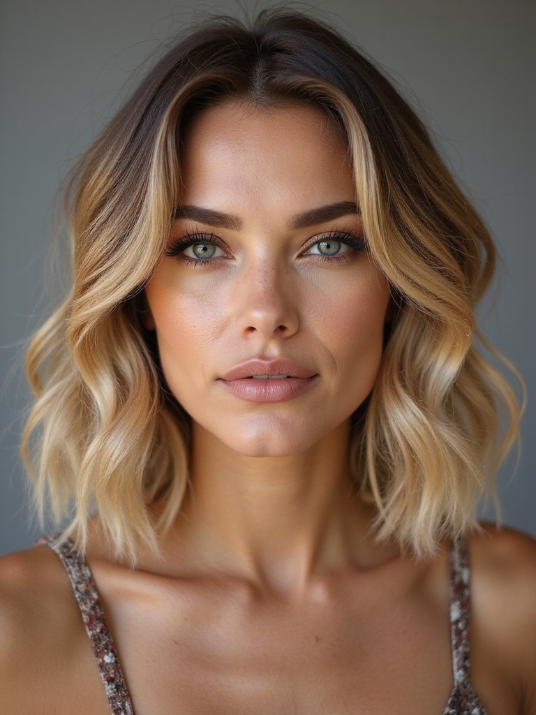 effortless tousled mid length waves