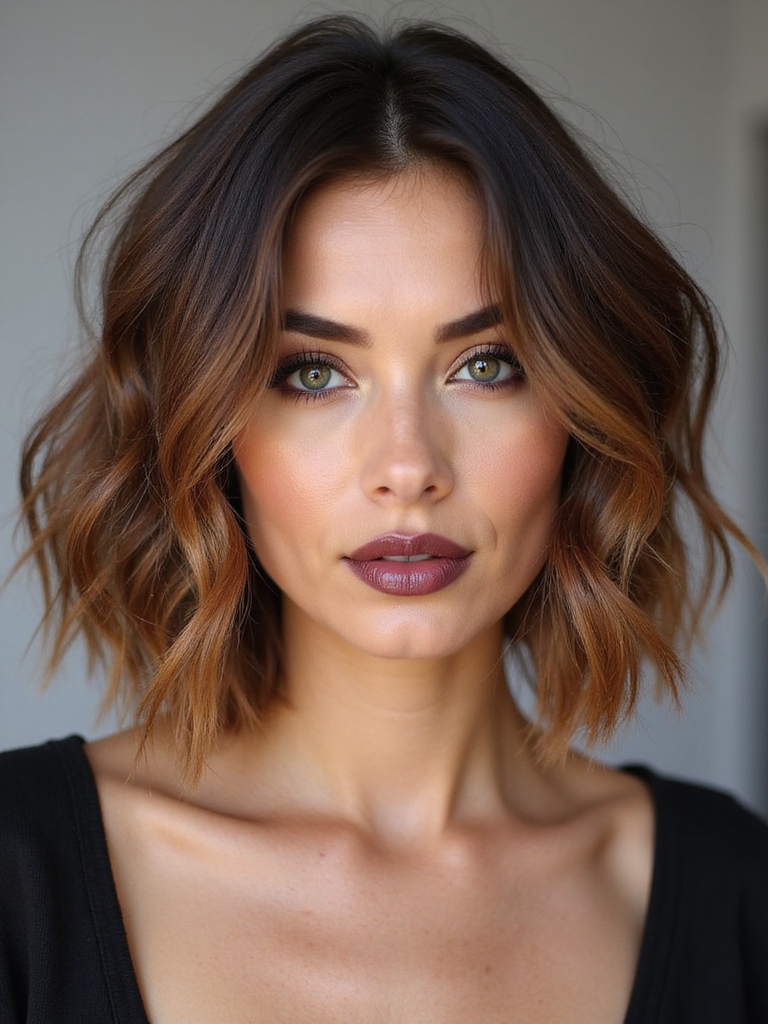effortless tousled wavy bob