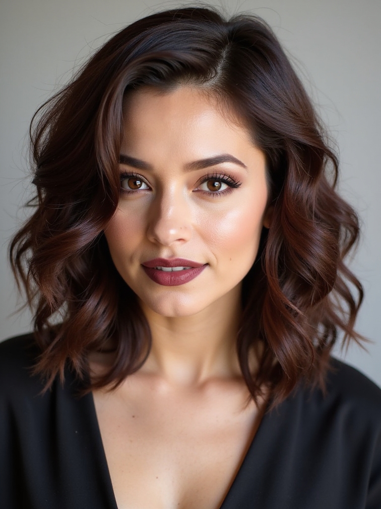 face framing textured layered bob